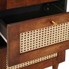 vidaXL Sideboard with Drawer Brown 40 x 33.5 x 75 cm Solid Mango Wood