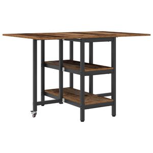 vidaXL Dinning Table 122 x 80 x 76.5 cm Engineered Wood Old Wood