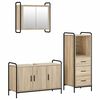 vidaXL Bathroom Cabinet Set 3 pcs Sonoma Oak 40 x 36 x 109.5 cm