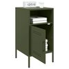 vidaXL Bedside Cabinet Olive Green 36x39x68 cm Steel