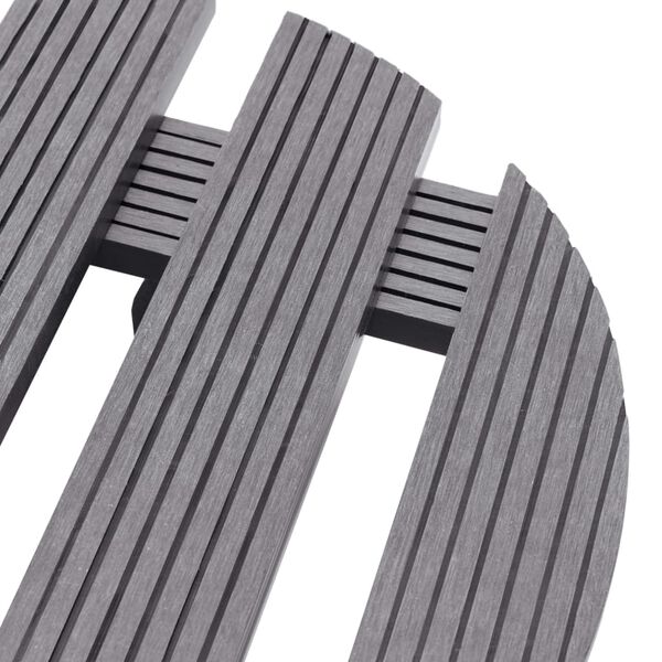 vidaXL Plant Trolleys 4 pcs Grey &Oslash;30x7,5 cm WPC