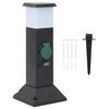 vidaXL Outdoor Socket Column with Lamp and Spike 2-Way 16x16x39.5 cm