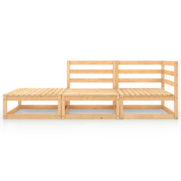 vidaXL 4 Piece Garden Lounge Set Solid Wood Pine