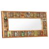 vidaXL Mirror with Buddha Cladding 110x50 cm Solid Reclaimed Wood