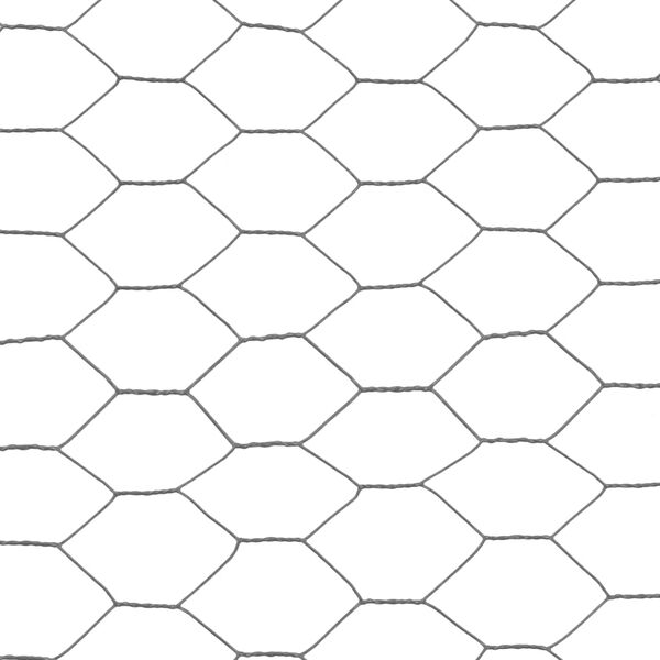 vidaXL Chicken Wire Fence Steel with PVC Coating 25x1 m Grey
