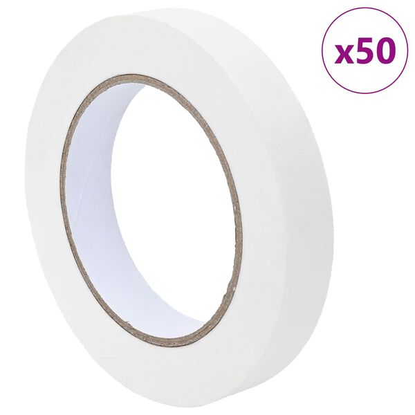 vidaXL Painter Masking Tapes 50 pcs White 19mm x 50m Paper