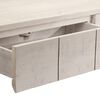 vidaXL Console Table White 110x35x75 cm Solid Wood Mango