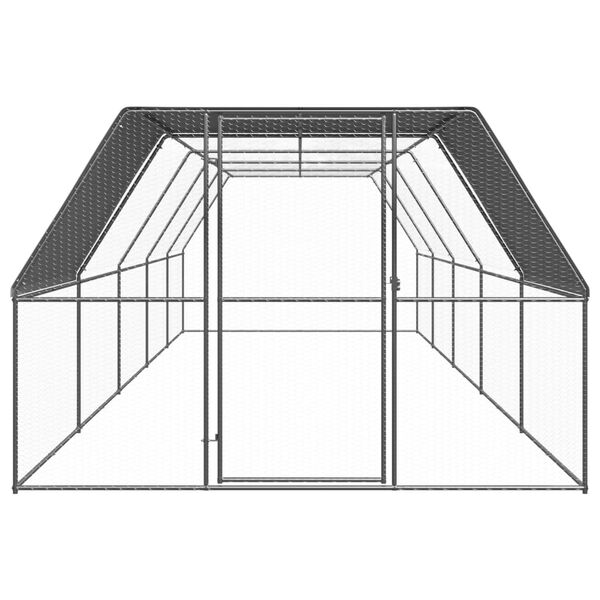 vidaXL Outdoor Chicken Cage 3x10x2 m Galvanised Steel