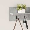 vidaXL Wall-Mounted Coat Rack Concrete Grey 60 x 10.5 x 18 cm