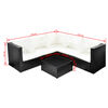 vidaXL 4 Piece Garden Lounge Set with Cushions Poly Rattan Black