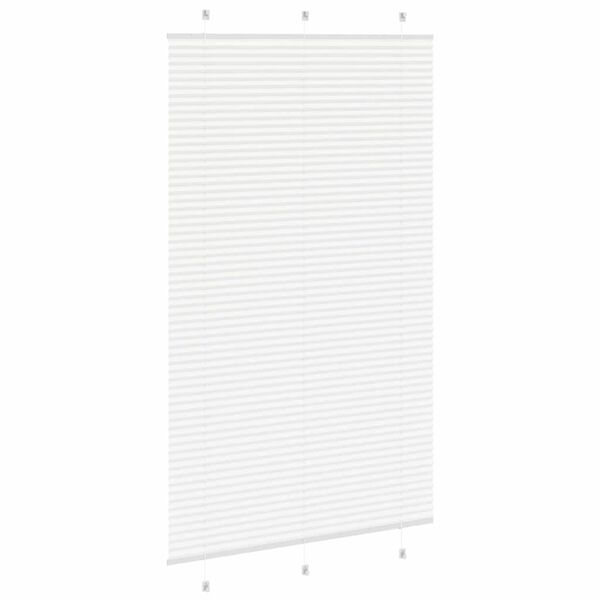vidaXL Pleated Blind White 120x200 cm Fabric Width 119.4 cm Polyester