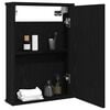 vidaXL Bathroom Mirror Cabinet Black Oak 42x12x60 cm Engineered Wood