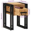 vidaXL End Table Other 30 x 30 x 40 cm Solid mango wood and Metal