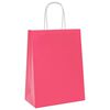 vidaXL Paper Bags 50 pcs with Handles Pink 21x11x28 cm