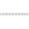 vidaXL Fence Panel with Posts Iron 1557.5x120 cm Green