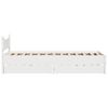 vidaXL Bed Frame with Drawers White 90x200 cm Solid Wood Pine