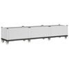 vidaXL Garden Planter with Wheels White 240x50x54 cm PP