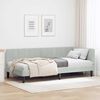 vidaXL Corner Bed Frame Light Grey 100 cm x 200 cm Velvet