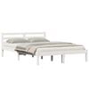vidaXL Bed Frame White 225.5 x 165.5 x 69.5 cm Solid Pine Wood