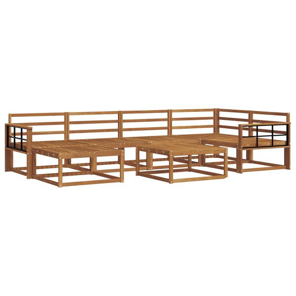 vidaXL Outdoor Sofa Set 7 pcs Natural Solid Acacia Wood