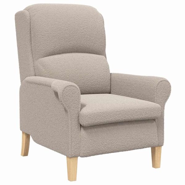 vidaXL Armchair Light grey 76 x 94 x 102 cm Sharpa Fabric