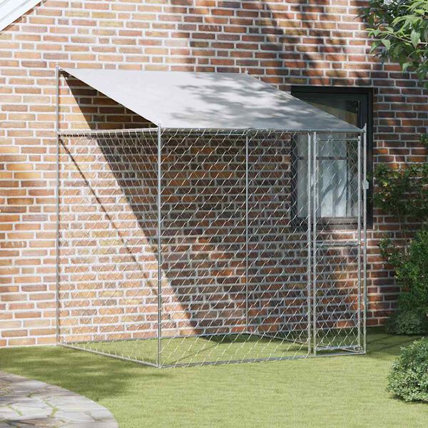 vidaXL Dog Cage 200 x 200 x 258 cm Steel and PE