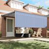 vidaXL Retractable Awning Manual Blue and White 400 x 300 cm