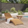 vidaXL Sun Lounger Folding Brown 198 x 55 x 58.5 cm Solid Teak Wood