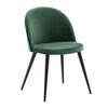 Venture Home Dining Chairs 2 pcs Velvet Velvet Black and Green