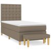 vidaXL Box Spring Bed with Mattress Taupe 90x200 cm Fabric