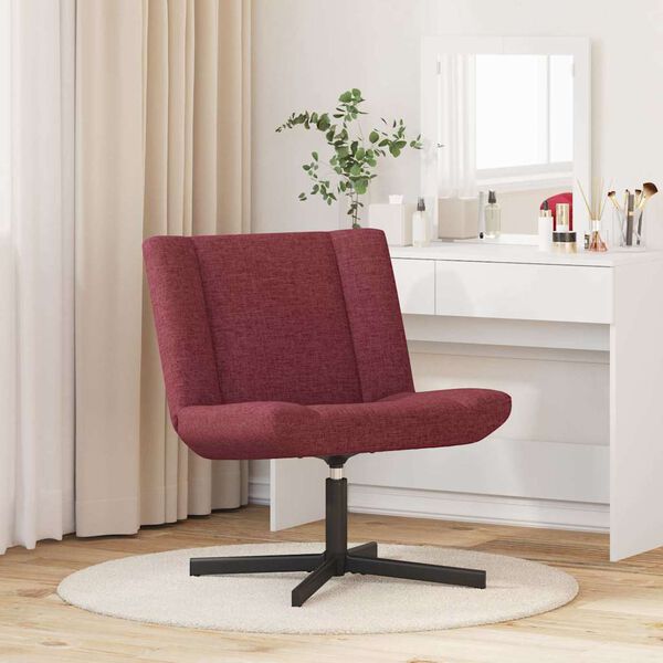 vidaXL Swivel Chair Wine Red 63 x 75 x 76 cm Fabric