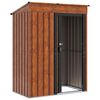 vidaXL Garden Sheds Brown 137 x 81 x 180 cm Metal