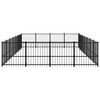 vidaXL Outdoor Dog Kennel Steel 26.35 m²