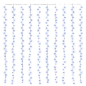vidaXL LED Curtain Fairy Lights 3x3m 300 LED Blue 8 Function