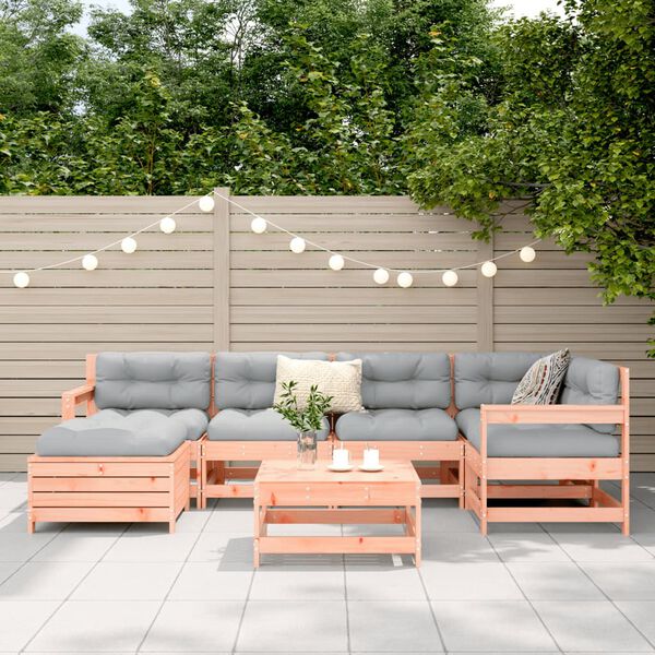 vidaXL 7 Piece Garden Sofa Set Solid Wood Douglas Fir