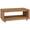 vidaXL Table | Teak | Solid Teak Wood | Portable | Coffee Table | Rectangular