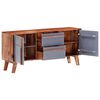 vidaXL Sideboard Grey 120x30x55 cm Solid Wood