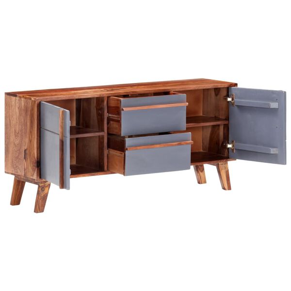 vidaXL Sideboard Grey 120x30x55 cm Solid Wood
