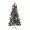 vidaXL Artificial Christmas Tree with 300 LEDs with Stand Green 240 cm
