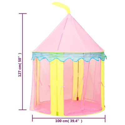 vidaXL Children Play Tent with 250 Balls Pink 100x100x127 cm