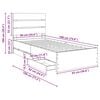 vidaXL Bed Frame with Drawer Sonoma Oak 90 x 200 cm Engineer Wood