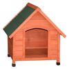 @Pet Dog House with Plastic Flaps Classique Natural 88x78x80 cm