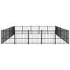 vidaXL Outdoor Dog Kennel Steel 37.64 m&sup2;