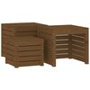 vidaXL 4 Piece Garden Box Set Honey Brown Solid Wood Pine