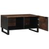 vidaXL Coffee Table Brown and Black 80 x 50 x 40 cm Solid Acacia wood