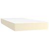 vidaXL Pocket Spring Bed Mattress Medium Cream 90x190x20 cm Faux Leather