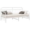 vidaXL Daybed Frame Extendable White 90 x 200 cm Powder-Coated Steel