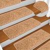 vidaXL Stair Mats 20 pcs 65x21x4 cm Beige Rectangular Edge