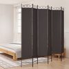 vidaXL 6-Panel Room Divider Brown 240x220 cm Fabric