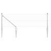 vidaXL Welded Wire Fence with Spikes 100 x 0.8 m Galvanised Steel Mesh